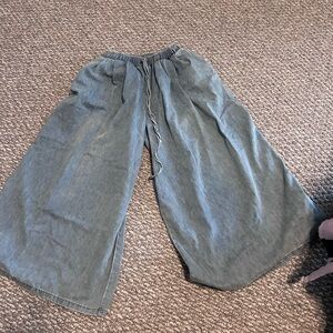 Wide Leg Denim Pants